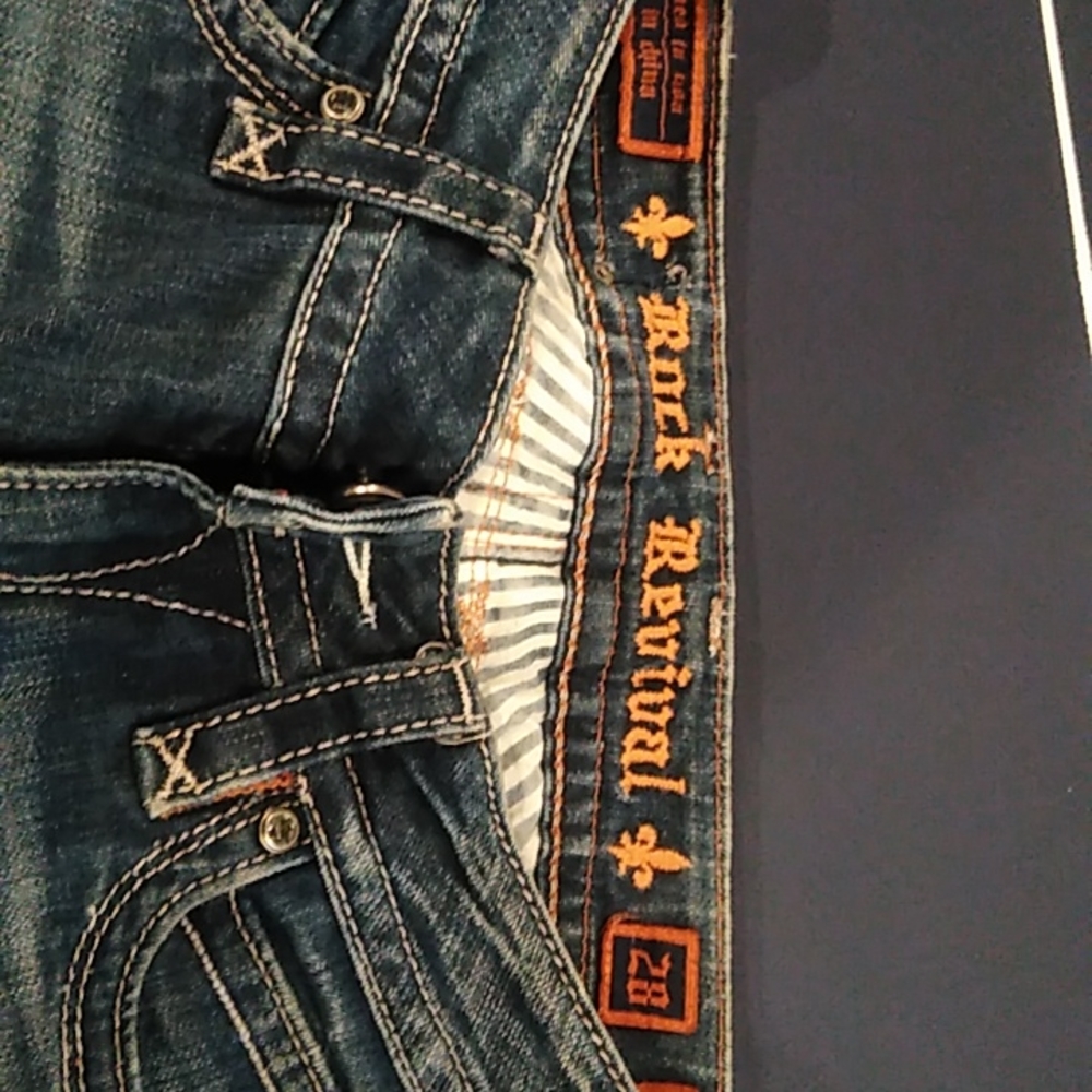 Rock revival women's jeans size 28.  I bought them on eBay, with bottoms hemmed